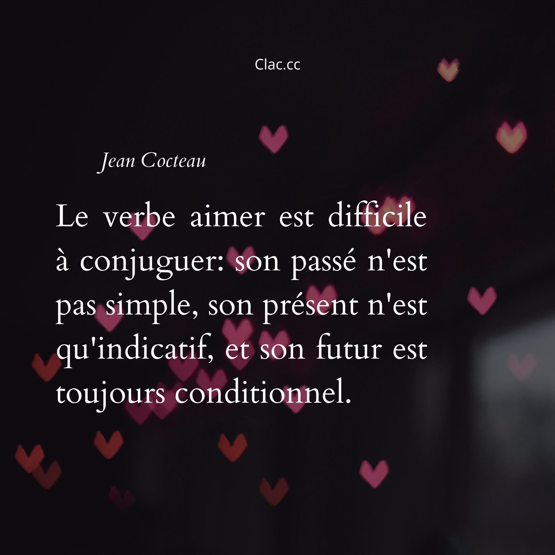 L’Amour en Grammaire – Une Réflexion de Jean Cocteau
