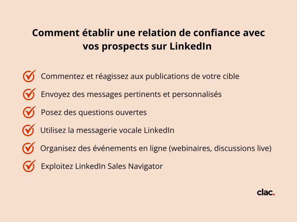 Comment établir une relation de confiance avec vos prospects sur LinkedIn