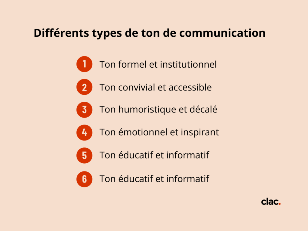 Différents types de ton de communication